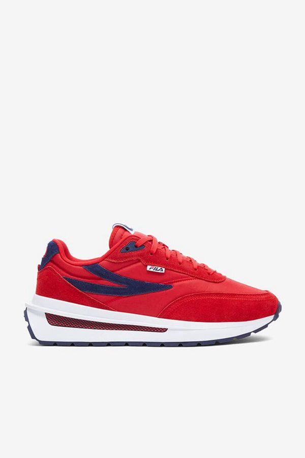 Zapatillas Fila Hombre Rojas / Azul Marino / Blancas - Renno Red 70S - España 981236UEJ